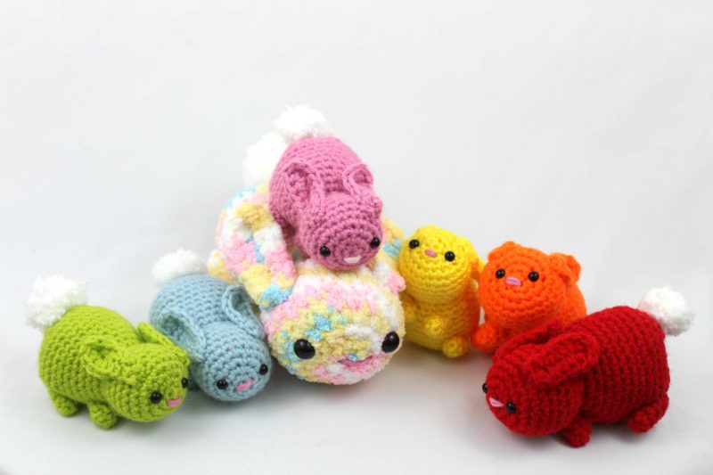 Free Bunny Crochet Pattern for Scraps Scrap Yarn Bunnies Amigurumi