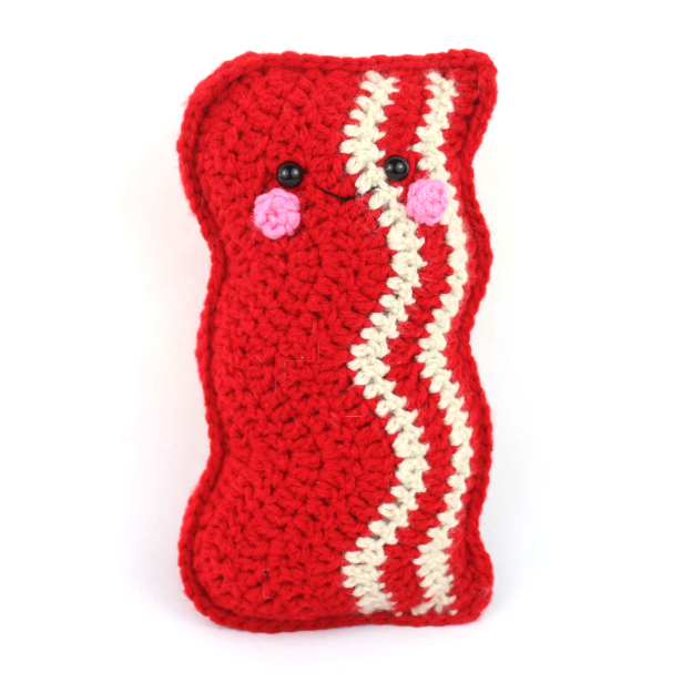 Free amigurumi pattern crochet bacon food