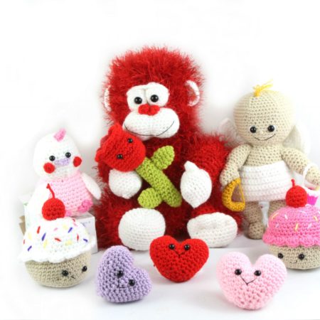 free valentines day amigurumi patterns crochet set