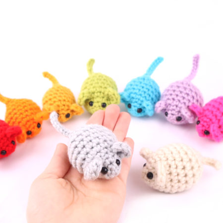 Free mice mouse amigurumi crochet pattern scrap yarn