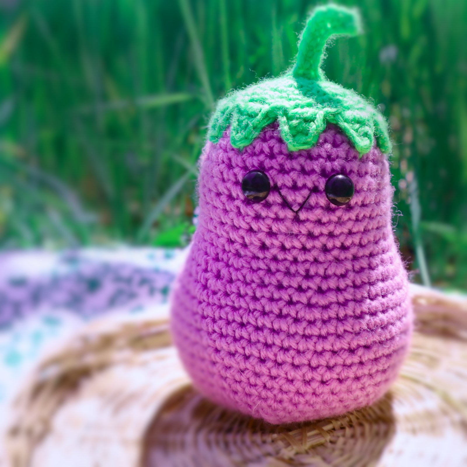 Crochet Eggplant Plush Toy