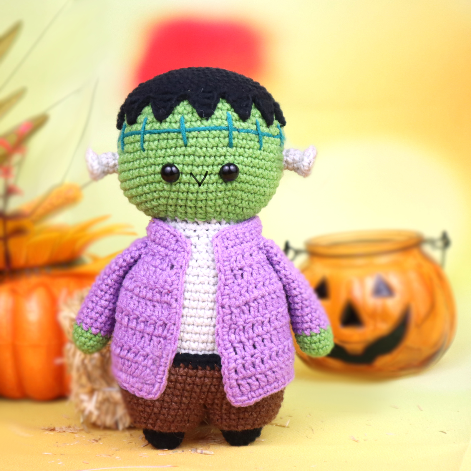 free frakenstein amigurumi crochet pattern halloween