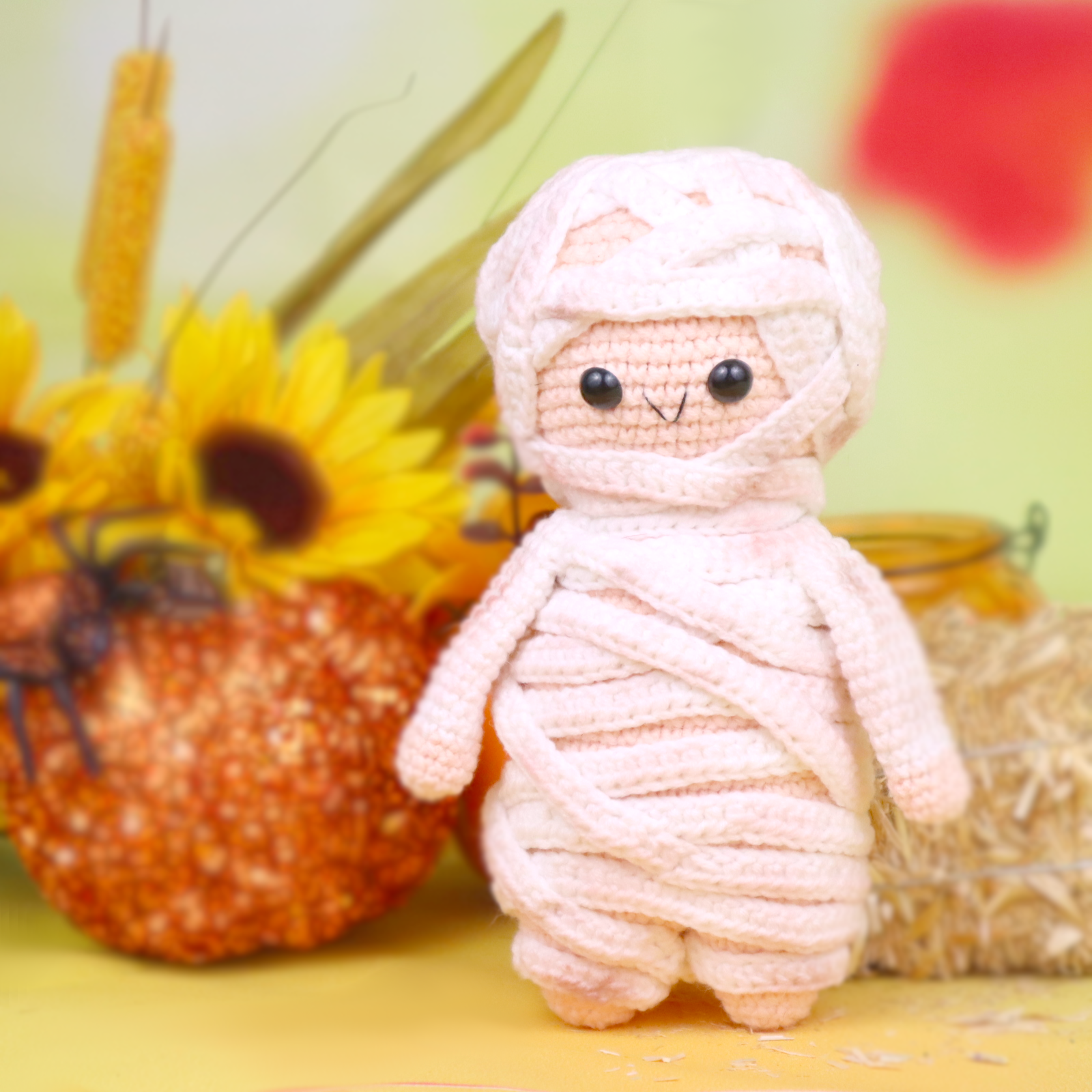 halloween free mummy amigurumi crochet pattern