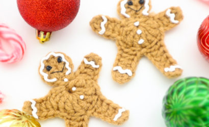 Free gingerbread amigurumi crochet pattern applique ornament