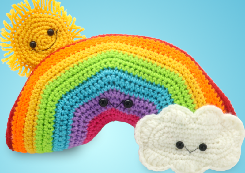 Free rainbow amigurumi crochet pattern