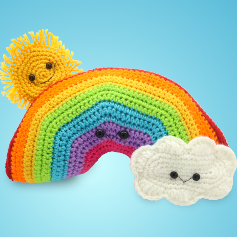 Free rainbow amigurumi crochet pattern