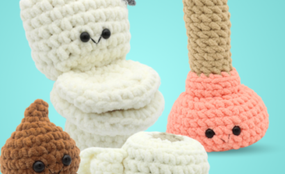 Free toilet paper poop plunger crochet pattern bundle funny weird crochet