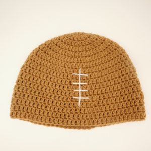Free football crochet pattern hat all sizes