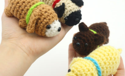 Free no-sew scrap dog crochet pattern amigurumi