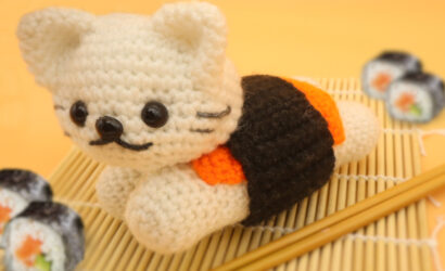 free cute sushi cat amigurumi crochet pattern