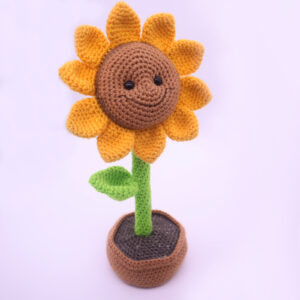 Free amigurumi crochet sunflower pattern