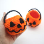 Free pumpkin crochet treat basket
