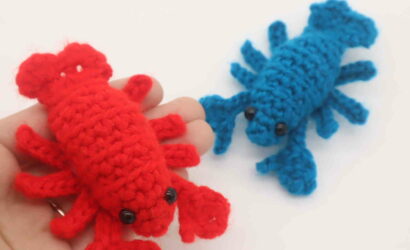 Free mini lobster amigurumi crochet pattern