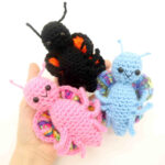 Free scrap amigurumi butterfly crochet pattern