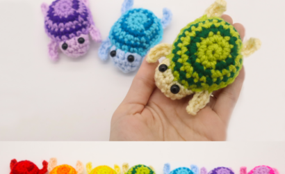 Free no sew scrap turtles amigurumi crochet pattern