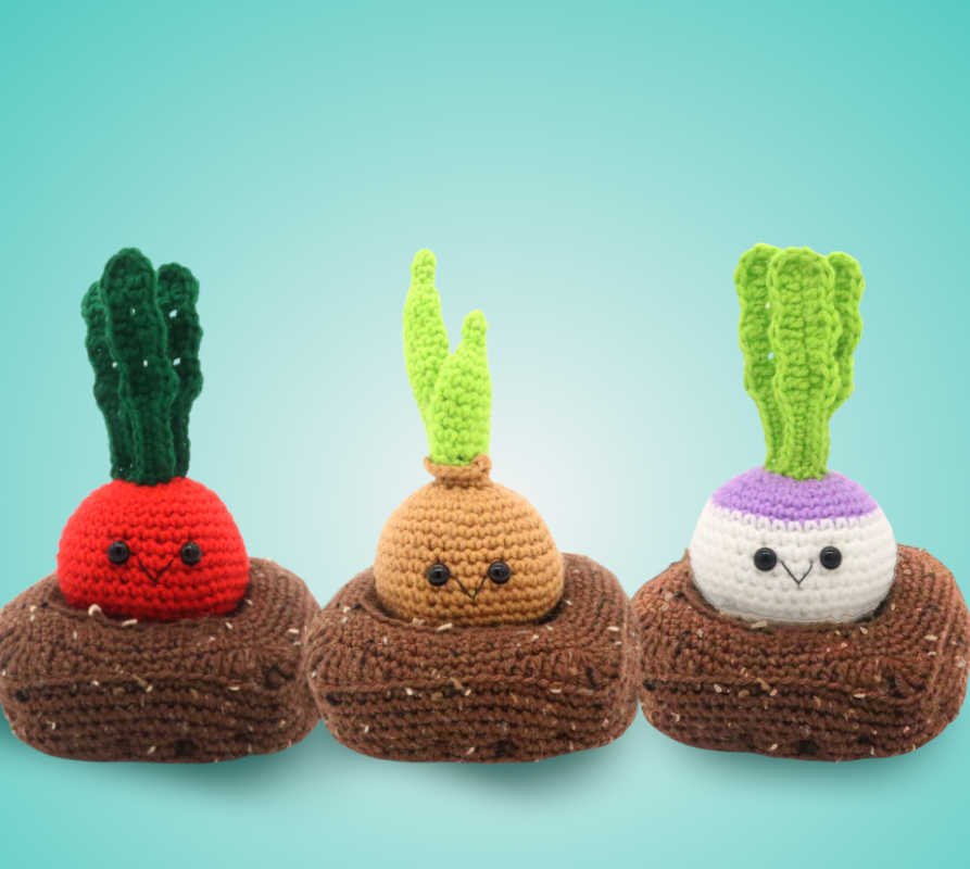 Free Onion Radish Turnip Amigurumi Crochet Pattern Gardening