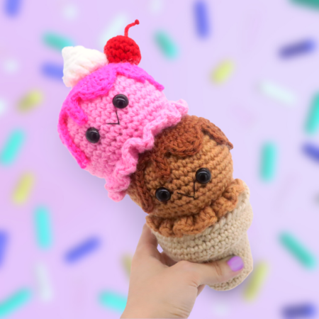 Free ice cream amigurumi crochet pattern cute