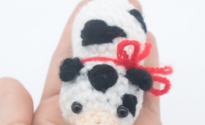 Free mini scrap cow amigurumi crochet pattern cute