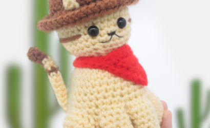 Free cowboy kitty amigurumi crochet pattern