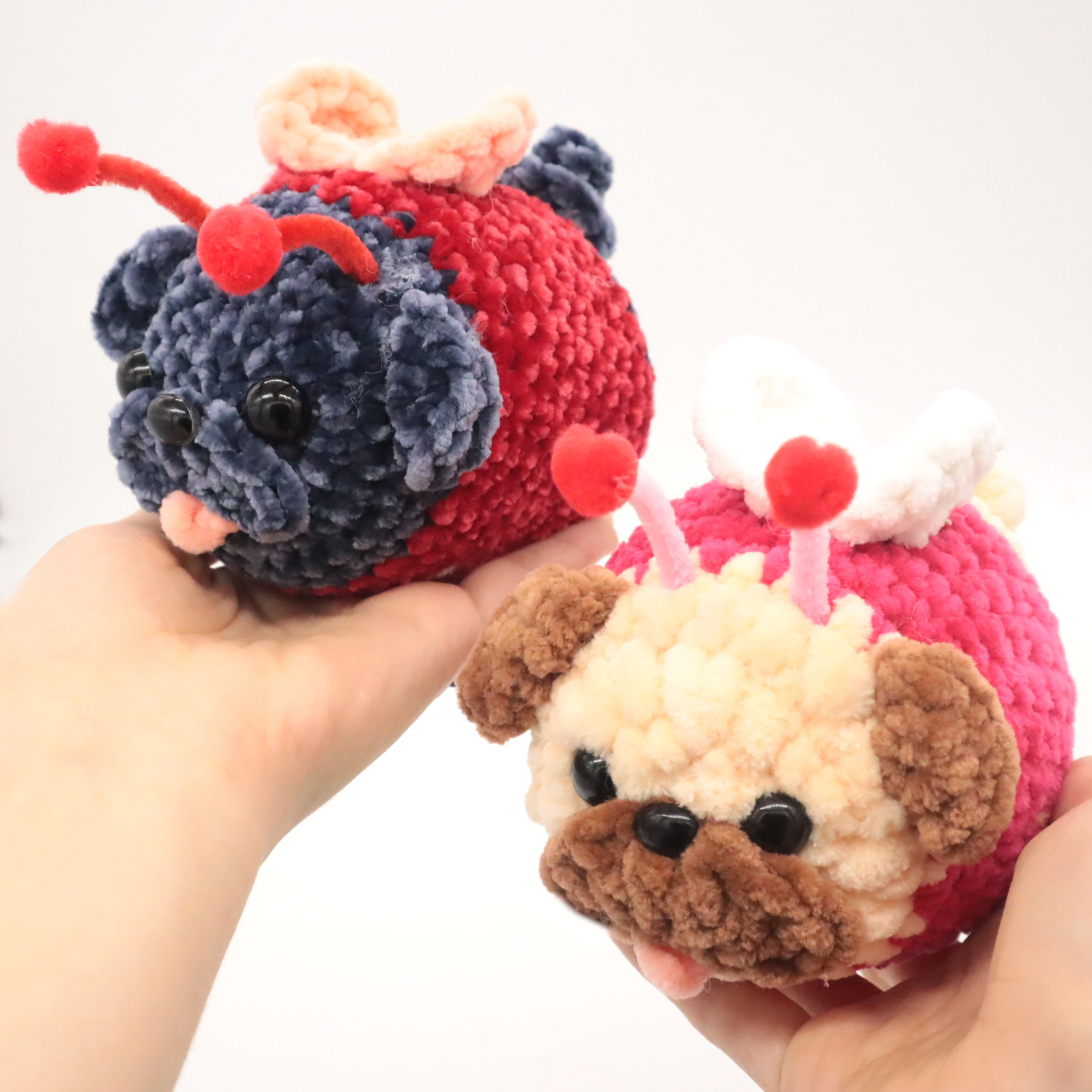 Free love pugs amigurumi crochet pattern valentines day