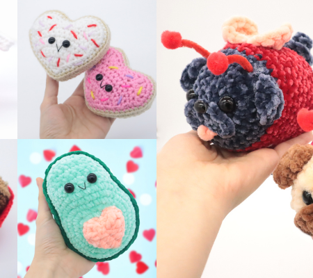 Free valentines amigurumi crochet pattern bundle