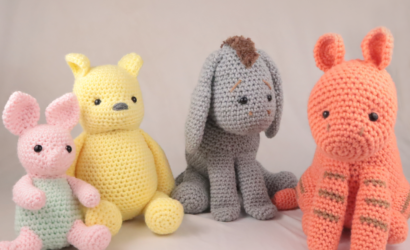 Free classic winnie the pooh set amigurumi crochet pattern bundle